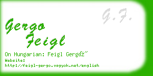 gergo feigl business card